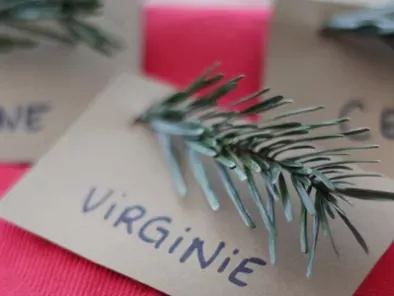 Marca sitios de pino para tu mesa de fiestas