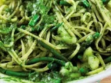Receta Linguini a la genovese con patatas, judías verdes y pesto