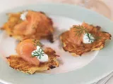 Receta Tortitas de patatas con salmón y eneldo