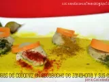 Receta Pechugas de codorniz en escabeche de zanahoria y sus especias. receta de ferrán adriá