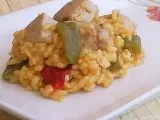 Receta Risotto de pollo co verduras