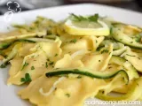 Receta Ravioli 4 quesos con calabacín al limón