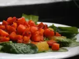 Receta Ensalada tibia de calabaza y naranjas