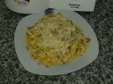 Receta Tagliatelle con carne de ternera( espaguetis de pasta fresca)