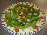 Receta Ensalada de espinacas frescas con paté, pasas y piñones