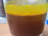 Receta Vasitos de chocolate con gelatina de mandarina