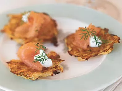 Receta Tortitas de patatas con salmón y eneldo