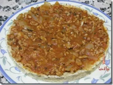 Receta Pizza dukan de carne picada al comino