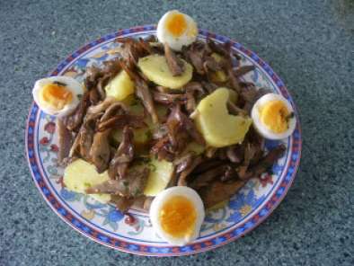 Receta Ensalada templada de patatas y setas