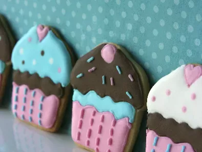 Receta Galletas decoradas: cupcakes