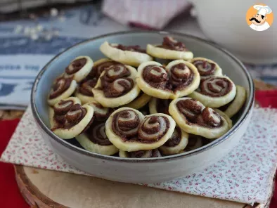 Receta Corazones de hojaldre con nutella para san valentin