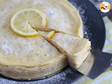 Receta Tarta de crepes con crema de limón