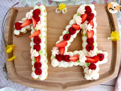 Receta Tarta de números (number cake)