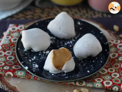 Receta Mochis de crema de cacahuete ¡deliciosos pastelitos japoneses!