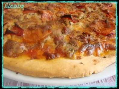 Receta Pizza crujiente carne lover's