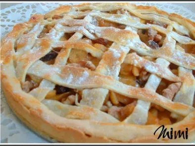 Receta Tarta de manzana, nueces y pasas(hollandse appeltaart met walnoten en rozijnen)