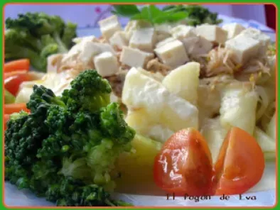 Receta Ensalada de pasta con verdura y tofú