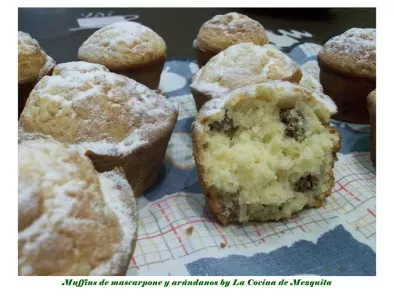 Receta Muffins de mascarpone y arándanos