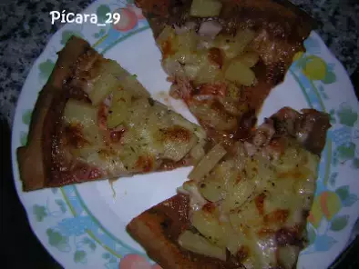Receta Pizza hawaiana