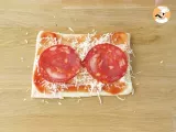 Paso 1 - Pizza gofres express de pepperoni