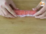 Paso 3 - Rollitos de salmón, queso y espárragos