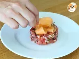 Paso 5 - Tartar de jamón serrano, melón y tomate