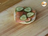Paso 3 - Bagel de salmón, pepino y queso