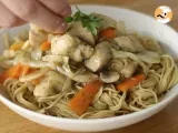 Paso 7 - Chow mein, noodles chinos con pollo y verduras