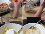 Paso 2 - Buñuelos de patata con jamon y queso azul