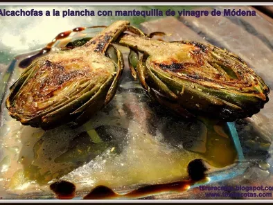 Alcachofas a la plancha con mantequilla de vinagre de Módena - foto 2