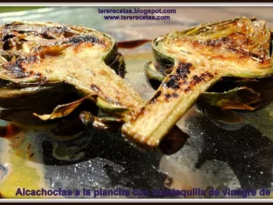 Alcachofas a la plancha con mantequilla de vinagre de Módena - foto 3