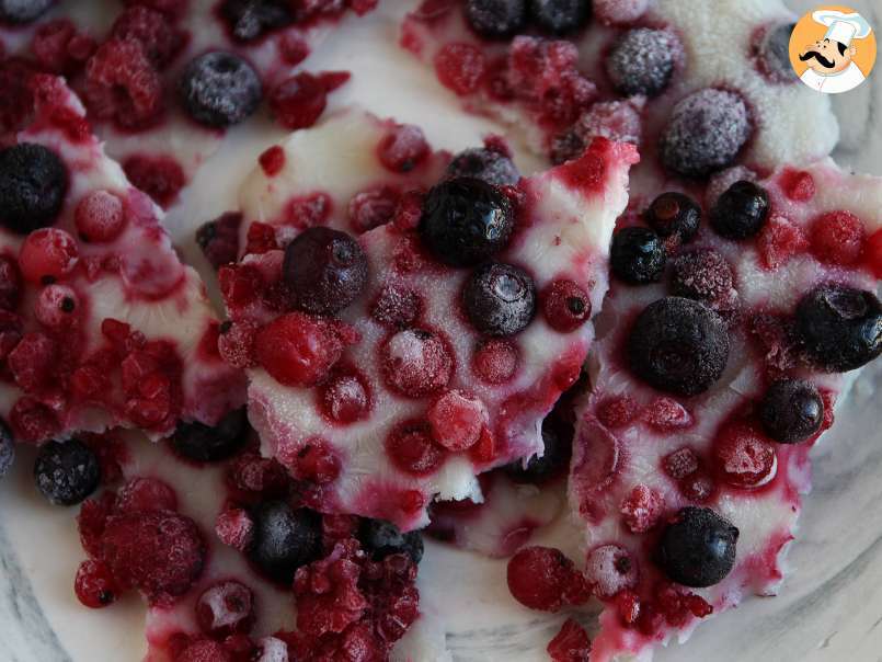 Barritas de yogur helado con frutos rojos - foto 3