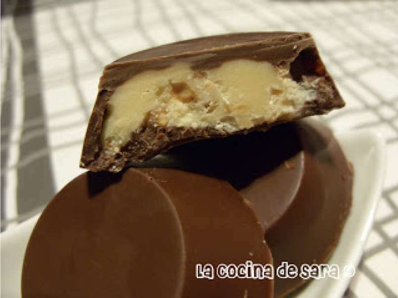 Bombones Rellenos de Chocolate Blanco y Crocanti de Almendras - foto 2