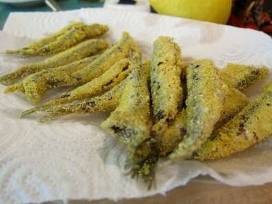 Boquerones fritos rebozados en polenta - foto 4
