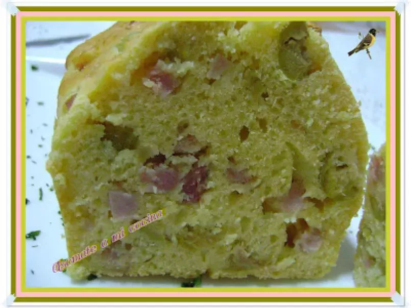 Cake de jamón y aceitunas