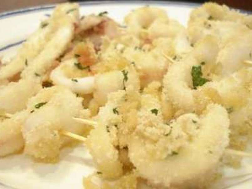 Calamari impanati al forno (Calamares empanados al horno) - foto 5