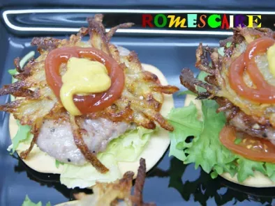 Canapés de boquerones con guacamole y mini hamburguesas con patatas - foto 7