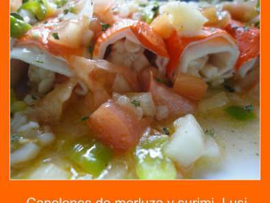 Canelones de merluza y surimi - foto 4