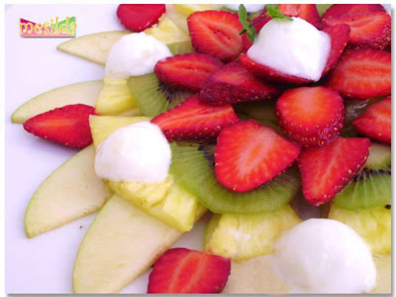 Carpaccio de frutas con helado de limón - foto 2