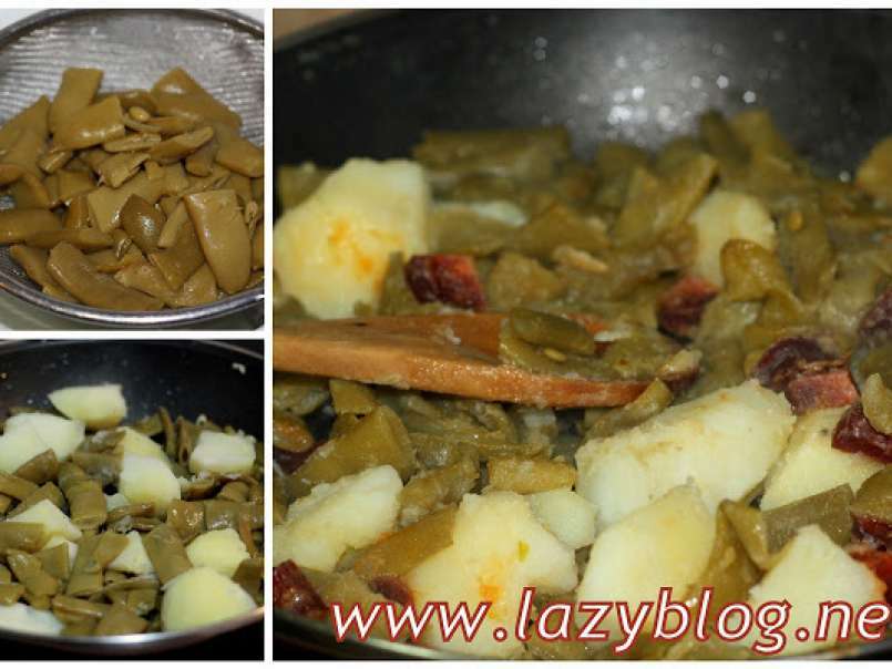 Cenas ligeras: Judías verdes con patata y chorizo. - foto 2
