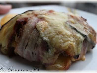 Charlota de berenjenas y bacon con carne picada y queso - foto 3