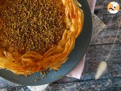 Cheesecake de pistacho con base crujiente de masa filo - foto 7