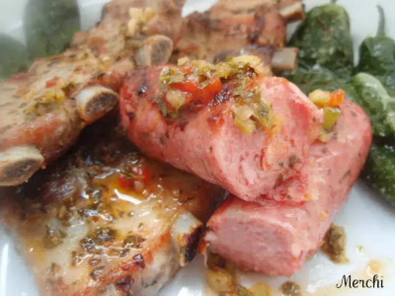 Churrasco de cerdo al horno con salsa chimichurri - foto 2