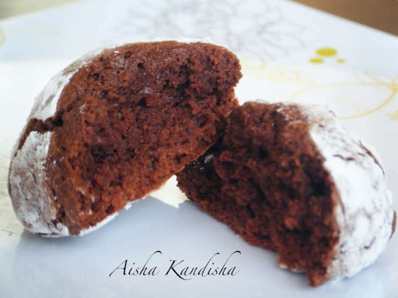 Crinkles de chocolate, galletas craqueladas - foto 2