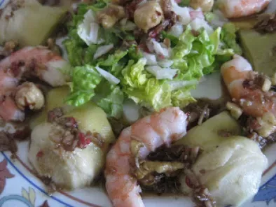 Ensalada de Alcachofas y Langostinos con vinagreta de frutos secos - foto 4