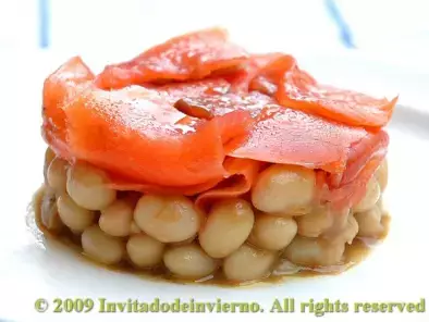 Ensalada de alubias con salmón ahumado - foto 2