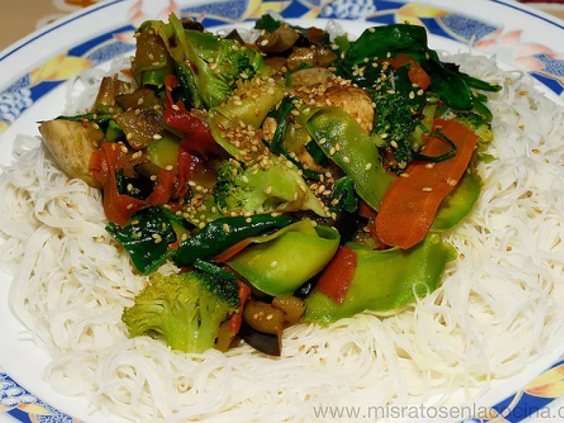 Fideos de arroz con verduras - foto 3