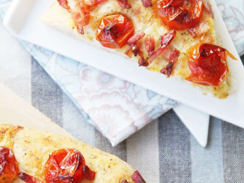 Focaccia de tomates cherry y bacon - foto 3