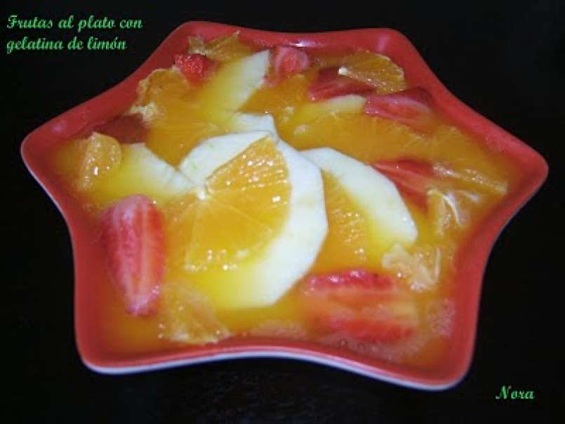 Frutas al plato con gelatina de limón - foto 3