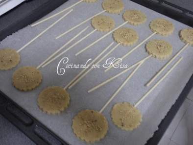 Galletas con harina de castañas, queso y sésamo (horno tradicional) - foto 4